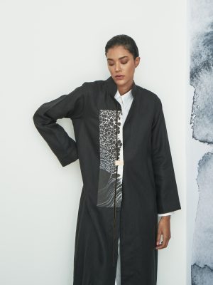 black liene with black art