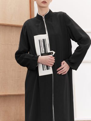 black linen abaya