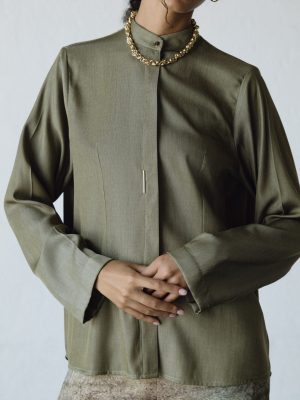 green viscous shirt