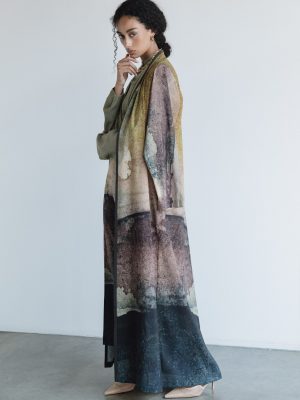 light green print