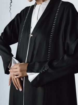 black silk abaya