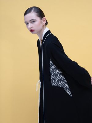 black crepe with pocket