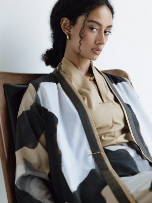 light print abaya